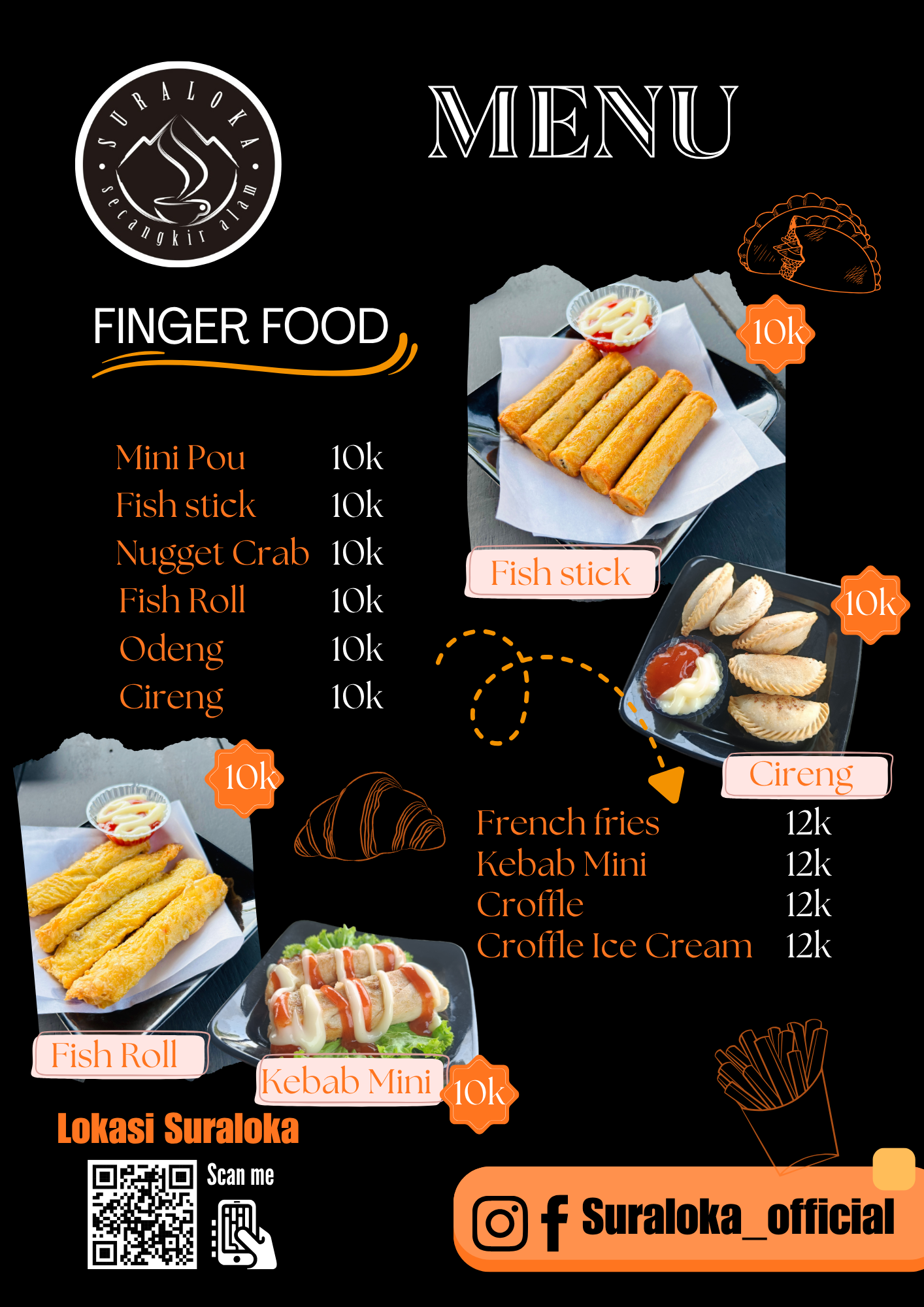 Menu makanan ringan dan snack SURALOKA Tuban