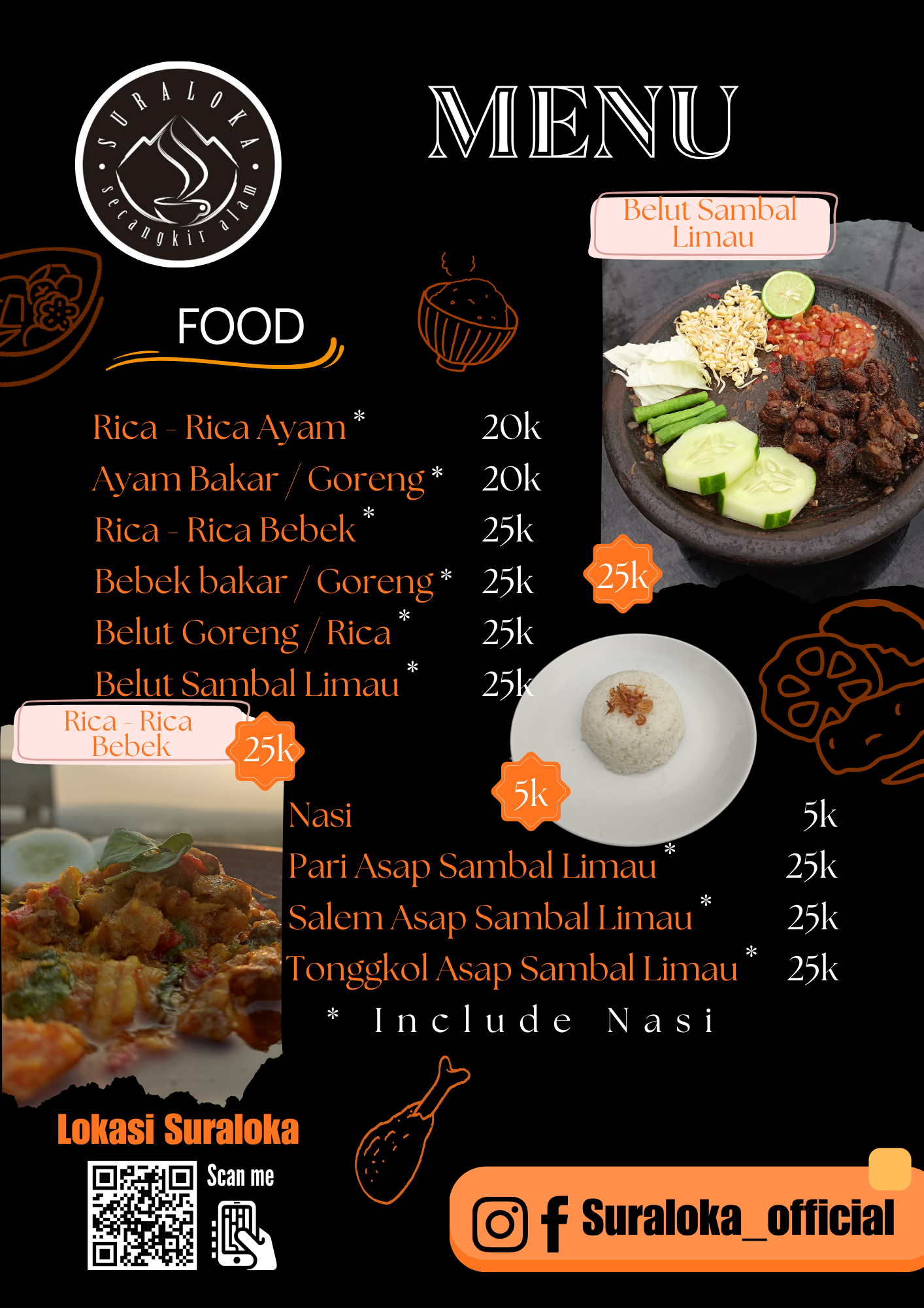 Pilihan minuman segar dan kopi SURALOKA